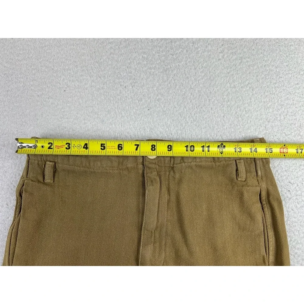 Prospective Flow Pants Mens 28x26 Brown Herringbone Canvas Chino Casual USA